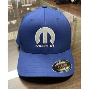 MOPAR-Car Parts/Service-Embroidered Logo-Royal Blue Flexfit S/M Baseball Hat/Cap